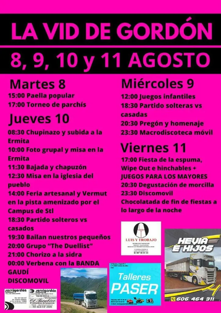 FIESTAS LA VID DE GORDÓN 2023