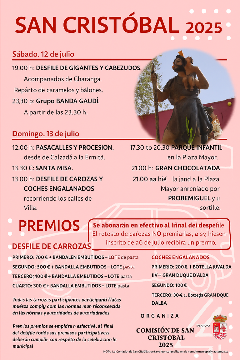 FIESTAS DE SAN CRISTOBAL EN CERVERA DE PISUERGA 2025