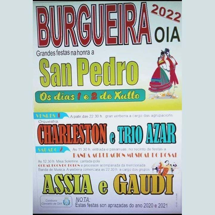 En este momento estás viendo FIESTAS DE SAN PEDRO EN BURGUEIRA, DÍAS 1 Y 2 DE JULIO