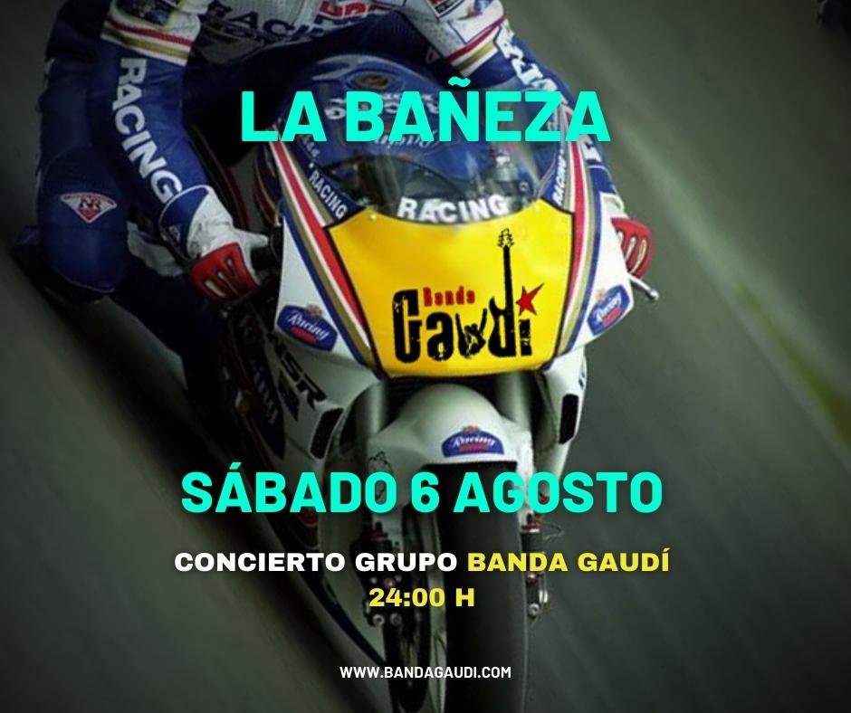 Concierto del grupo Banda Gaudí en las motos de La Bañeza 2022 concierto