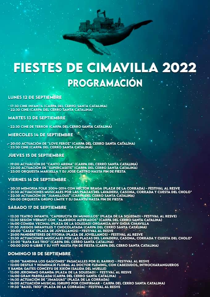 Programa de fiestas de Cimadevilla 2022