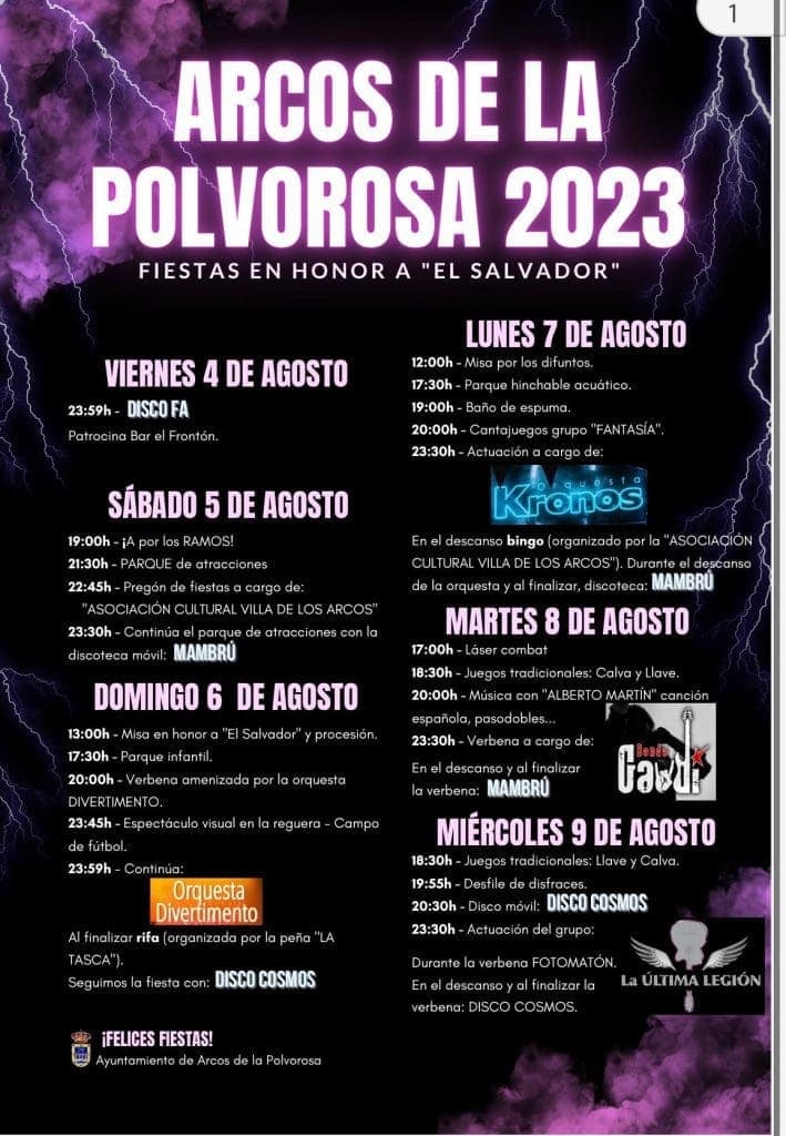 Fiestas Arcos de la Polvorosa 2023