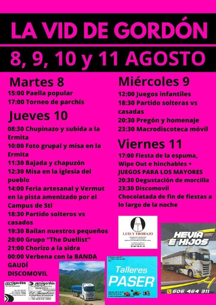 FIESTAS LA VID DE GORDÓN 2023