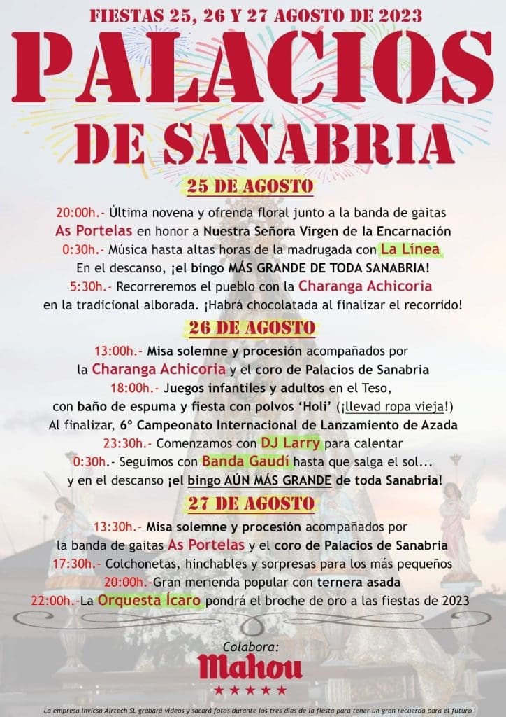 FIESTAS PALACIOS DE SANABRIA 2023