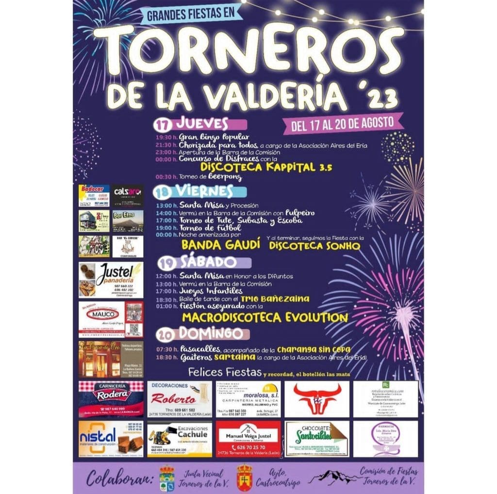 Fiestas Torneros de la Valdería 2023