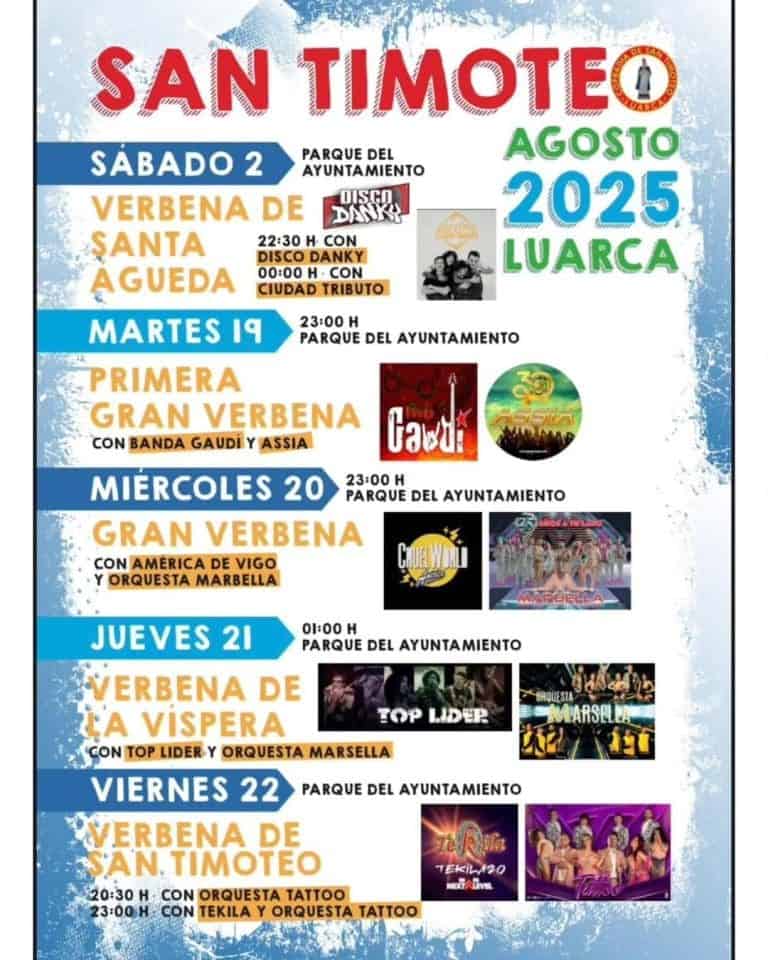 Fiestas San Timoteo Luarca 2025