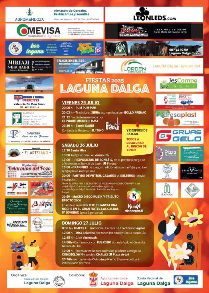 Lee más sobre el artículo 🥳 Fiestas Laguna Dalga 2025 – Concierto del Grupo Banda Gaudí y mucho más