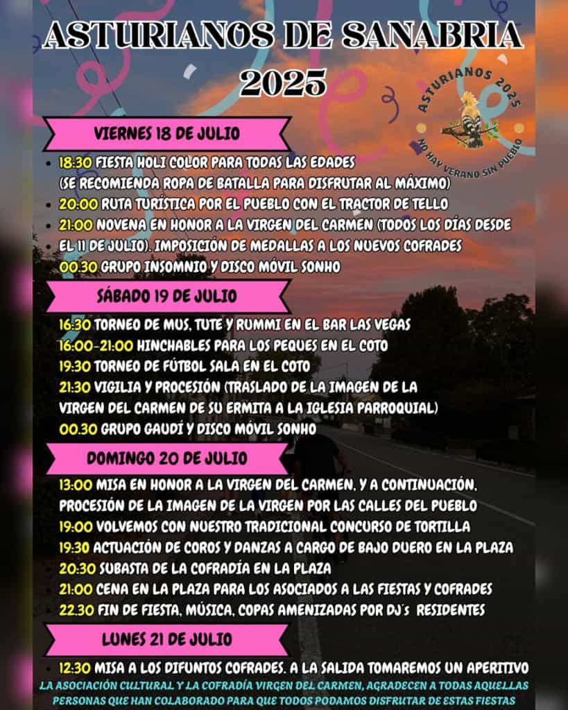 Lee más sobre el artículo PROGRAMA FIESTAS ASTURIANOS DE SANABRIA 2025