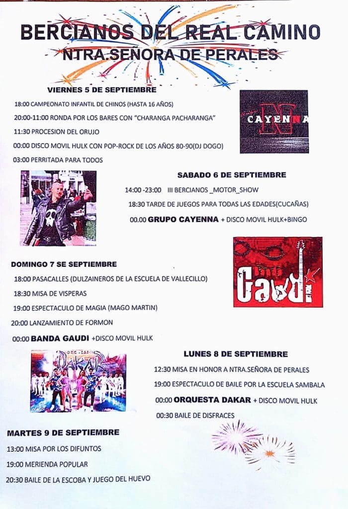 Lee más sobre el artículo Programa de Fiestas de Bercianos del Real Camino 2025