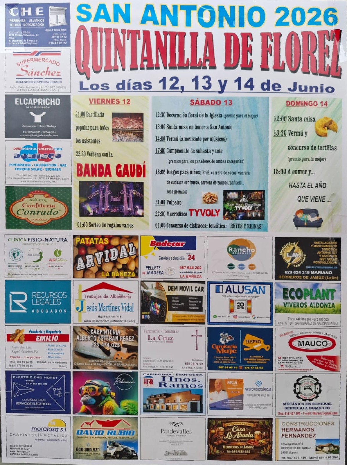 Banda Gaudí en directo en las fiestas de Quintanilla de Flórez