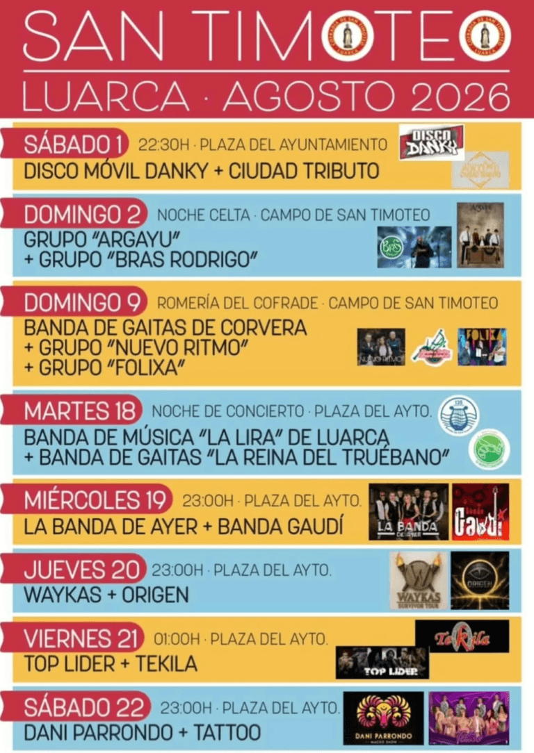 Fiestas San Timoteo, Luarca 2026