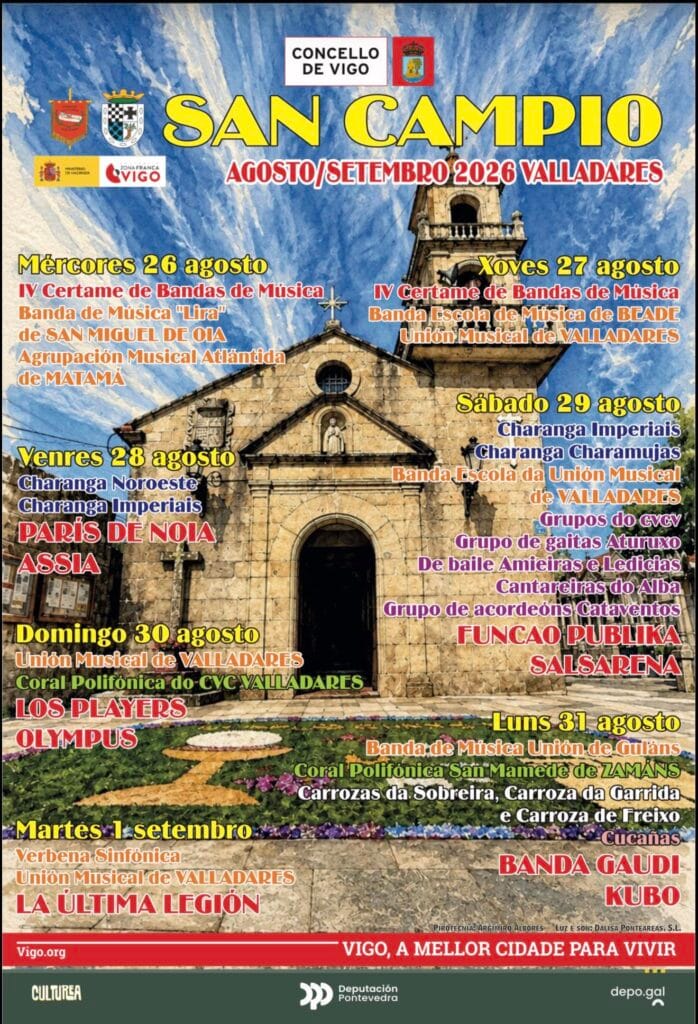 Programa de fiestas Valladares, Vigo 2026