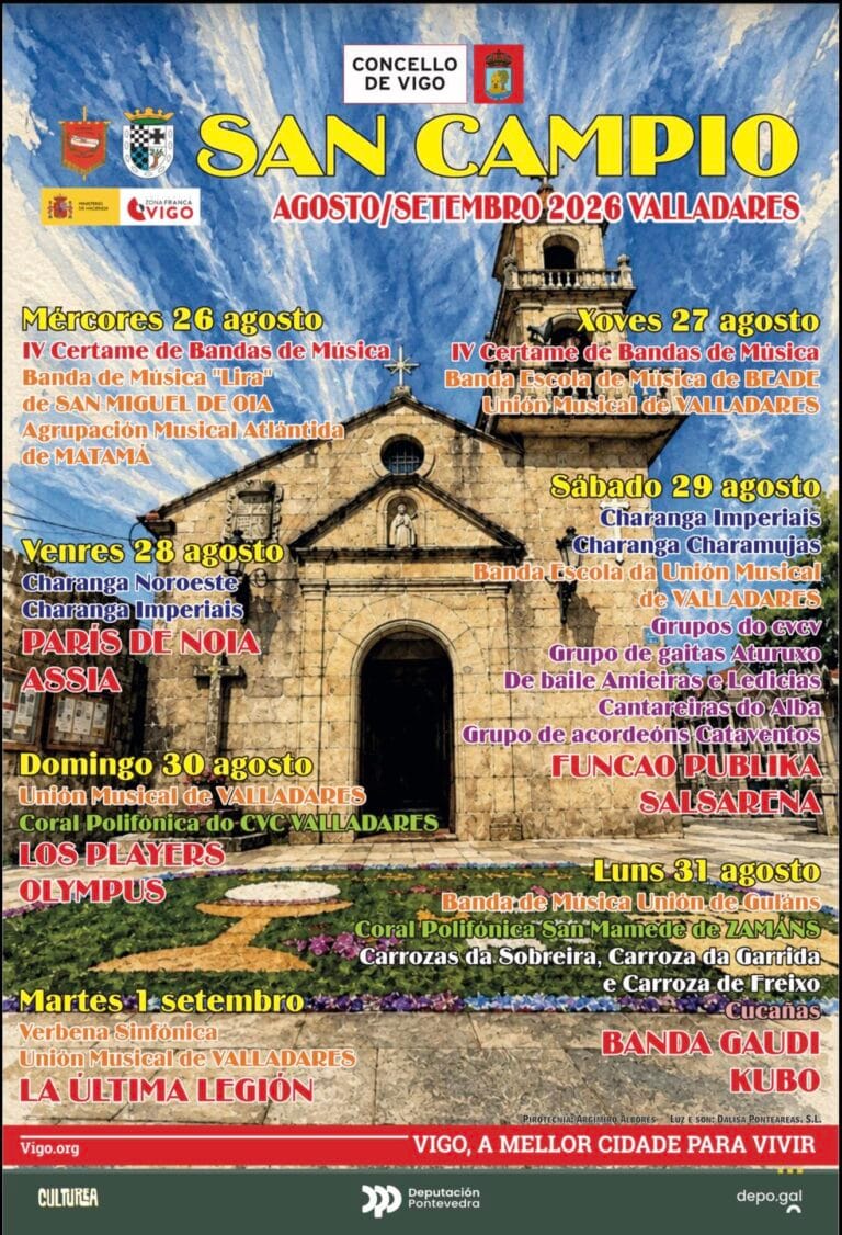 Programa de fiestas Valladares, Vigo 2026