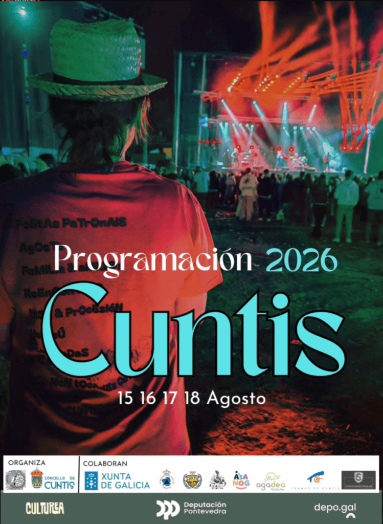 Cartel oficial de las fiestas patronales de Cuntis 2026