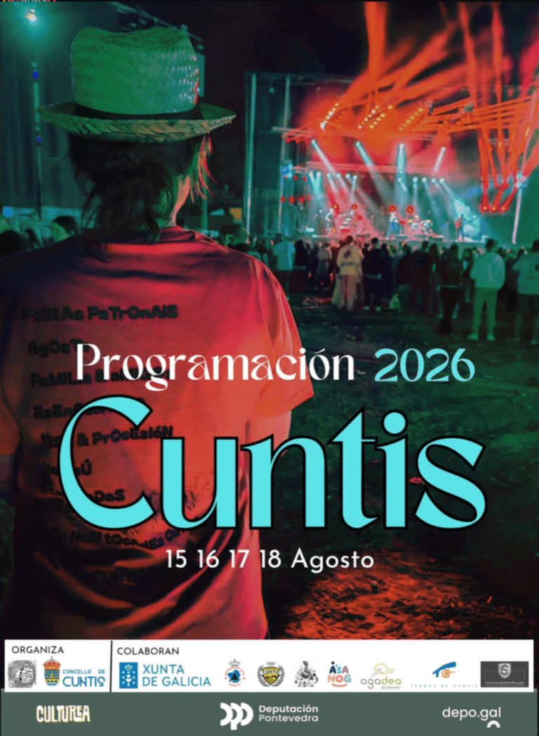 Cartel oficial de las fiestas patronales de Cuntis 2026